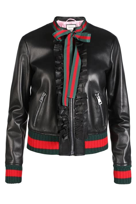 gucci leather jacket women's|gucci leather jacket vintage.